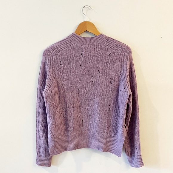 Zadig & Voltaire Lili C Destroy cashmere sweater mauve - Picture 3 of 8